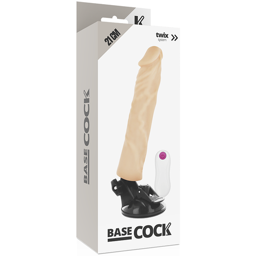 BASECOCK - VIBRADOR REALÍSTICO CONTROLE REMOTO NATURAL 21 CM -O- 4 CM