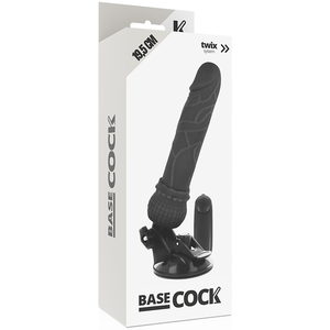 BASECOCK - VIBRADOR DE CONTROLE REMOTO NATURAL REALISTA BASECOCK 19,5 CM