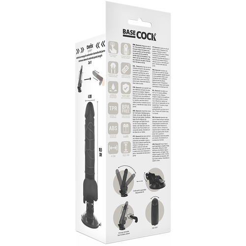 BASECOCK - VIBRADOR DE CONTROLE REMOTO NATURAL REALISTA 18.5 CM -O- 4CM