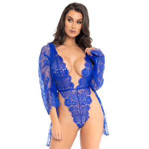 LEG AVENUE - TEDDY E ROBE AZUL S