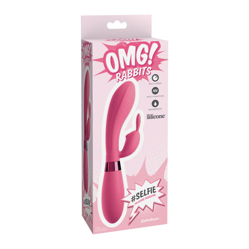 OMG - SELFIE SILICONE VIBRATOR COELHO ROSA