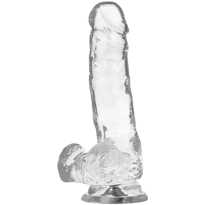 X RAY - DILDO TRANSPARENTE COM BOLAS 18.5 CM -O- 3.8 CM