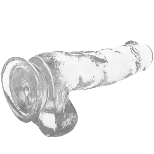 X RAY - DILDO TRANSPARENTE COM BOLAS 18.5 CM -O- 3.8 CM