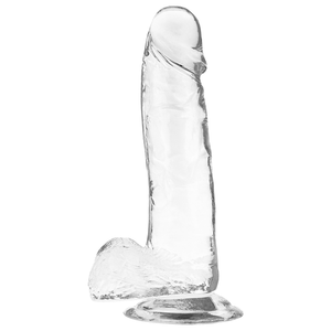 X RAY - DILDO TRANSPARENTE COM BOLAS 20 CM -O- 4.5 CM