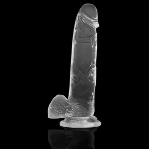 X RAY - DILDO TRANSPARENTE COM BOLAS 22 CM -O- 4.6 CM