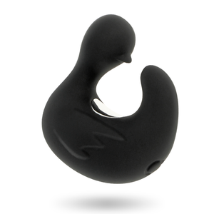 BLACK&SILVER - DEDAL DE PATO ESTIMULANTE DE SILICONE RECARREGÁVEL DUCKYMANIA