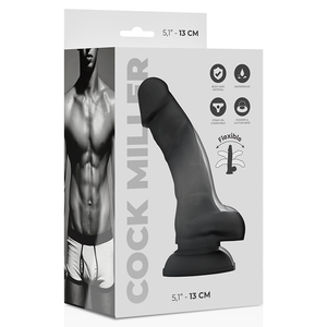 COCK MILLER - DENSIDADE DE SILICONE COCKSIL ARTICULVEL PRETO 13 CM