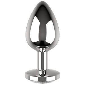 COQUETTE CHIC DESIRE - ANAL PLUG METAL COR BRANCO TAMANHO L 4 X 9 CM