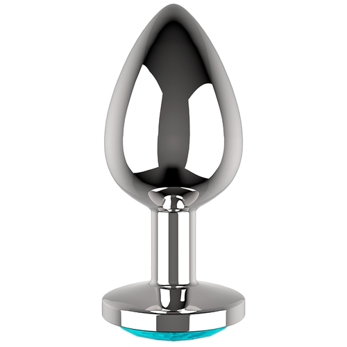 COQUETTE CHIC DESIRE - ANAL PLUG METAL AZUL COR TAMANHO L 4 X 9 CM