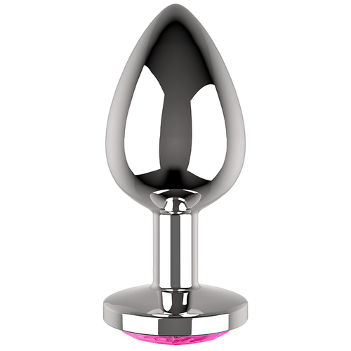 COQUETTE CHIC DESIRE - ANAL PLUG METAL COR ROSA TAMANHO L 4 X 9 CM