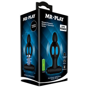 MR PLAY - PLUG ANAL DE SILICONE COM VIBRAO