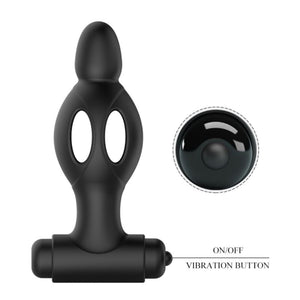 MR PLAY - PLUG ANAL DE SILICONE COM VIBRAO