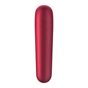 SATISFYER - VIBRADOR E SUCCIONADOR DUAL LOVE COM AR PULSADO VERMELHO