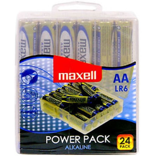 MAXELL - PACOTE DE BATERIA ALCALINA AA LR6 * 24 PILHAS