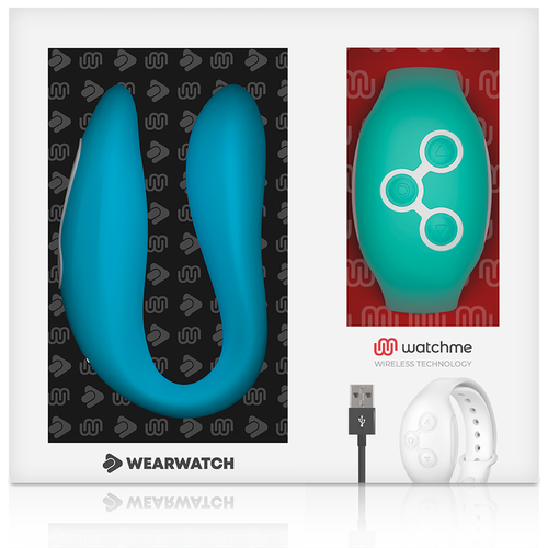 WEARWATCH - VIBRADOR WATCHME DE TECNOLOGIA DUPLA INDIGO/ÁGUA DO MAR