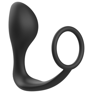 ADDICTED TOYS - PLUG ANAL COM ANEL DE SILICONE PRETO