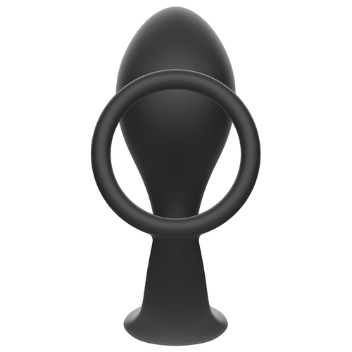 ADDICTED TOYS - PLUG ANAL COM ANEL DE SILICONE PRETO