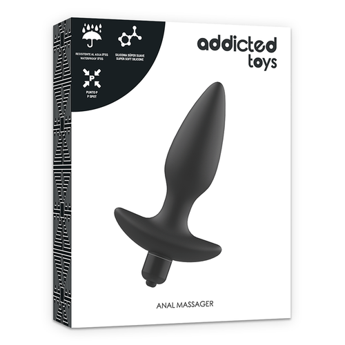 ADDICTED TOYS - MASSAGER PLUG ANAL COM VIBRAO PRETO